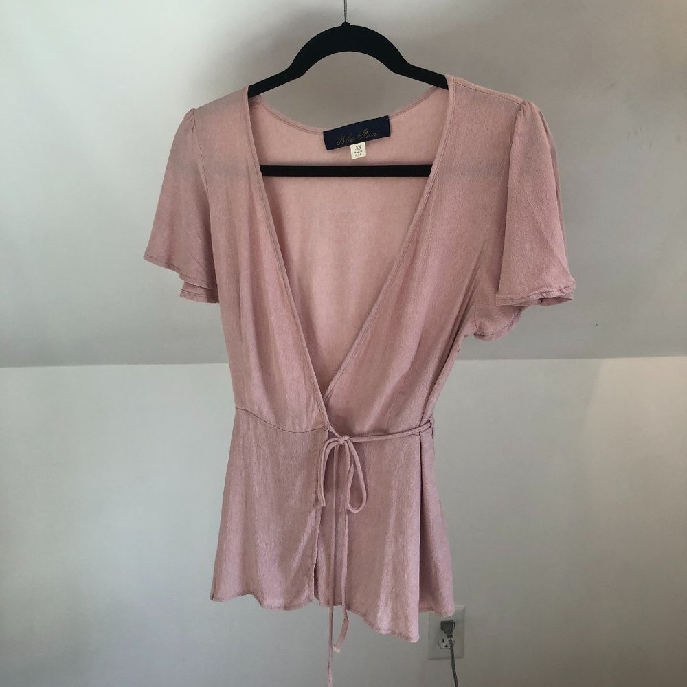 Pink wrap shirt from Francescas
